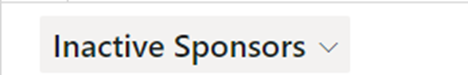 Screenshot of inactive sponsors selection
