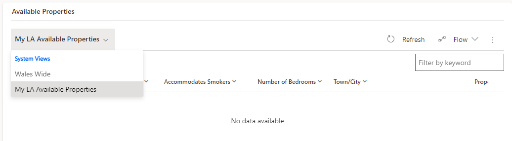 Screenshot of household move on search tab with LA view