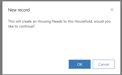 Screenshot of new record prompt
