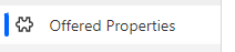 Screenshot of offered properties option in left hand navigation