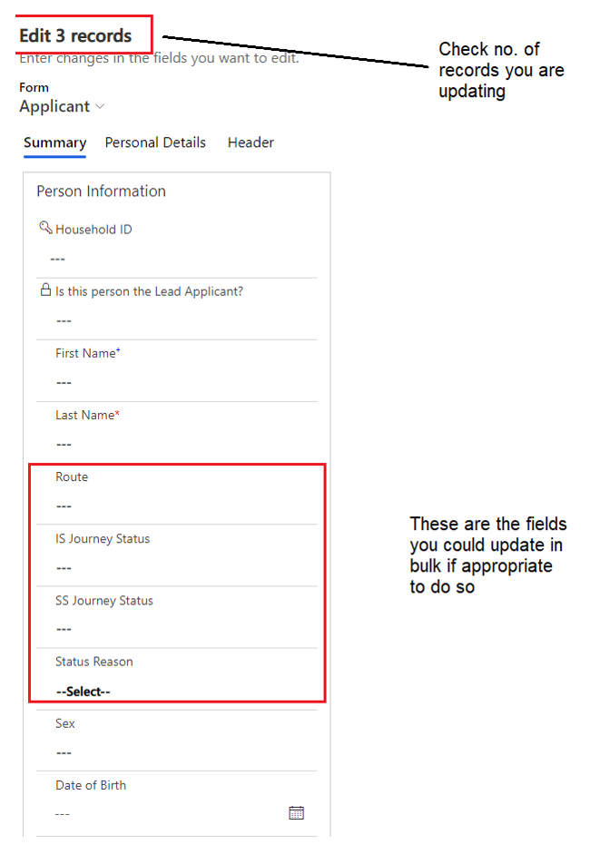 Check the number of records you are updating