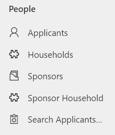Screenshot of People menu layout described in surrounding text