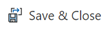 save and close button