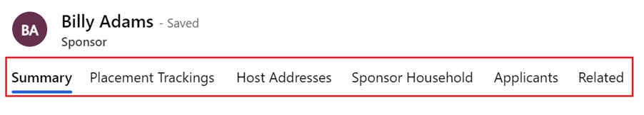 Screenshot of sponsors section