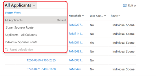 Screenshot of system views, described in surrounding text